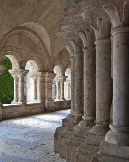 Fontenay former Cistercian monastery Cloister arcades, St., Saint, Saint