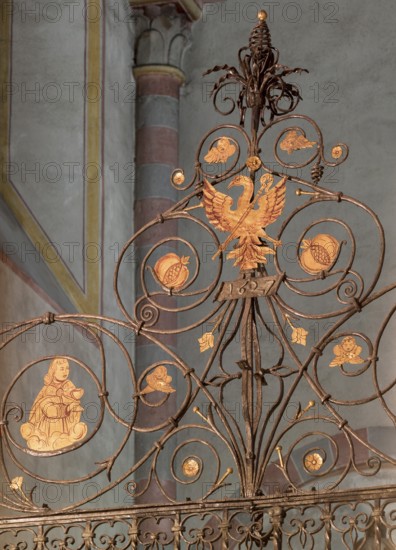 Brauweiler near Pulheim, St Nicholas' Abbey Church, north aisle, wrought-iron grille as choir