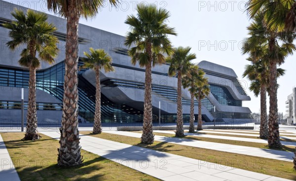Montpellier, multi-purpose building PIERRESVIVES, built 2006-2012 by Zaha Hadid, main entrance side
