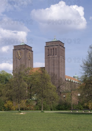 St Anton's parish church 1927 by Michael Kurz, exterior view from south-west, St, Sankt, Saint