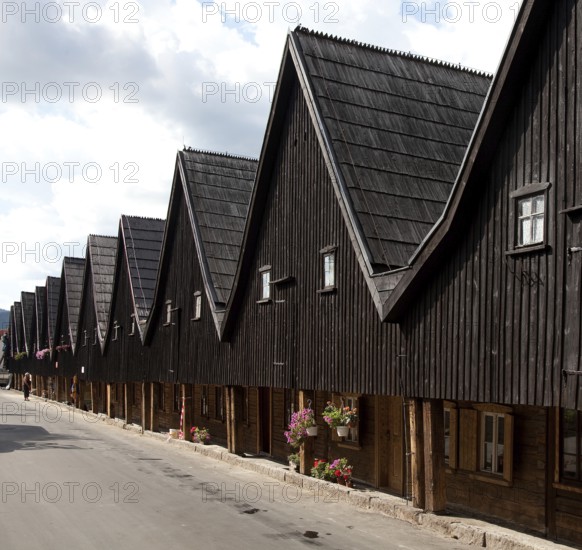 Linen weavers' houses ZWÖLF APOSTEL, partial view of the street side, donated by the Cistercian