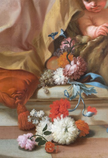 Wall painting by Stefano Torelli: Allegorical figures of the virtues of the councillors