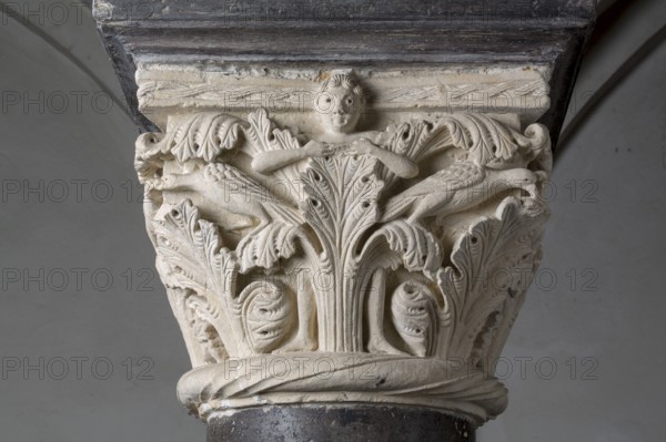 Brauweiler near Pulheim, abbey church of St Nicholas, Benedictine chapel, 11th-12th century capital