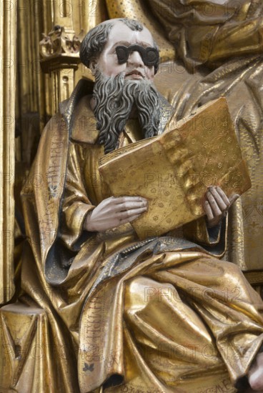 Marian reredos in the Marientide Chapel, centrepiece: Death of the Virgin Mary, Apostle with