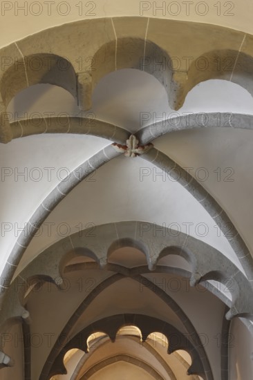 Vestibule (former cloister), vault detail, St., Sankt, Saint