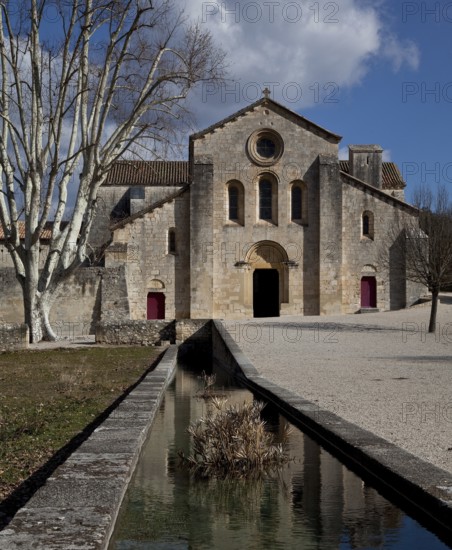 Cistercian monastery founded in 1144, church built 1175-1220, view from west, St., Sankt, Saint