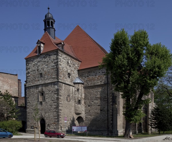 View from south-west, 13th century, west bay and tower 16th century, St., Sankt, Saint