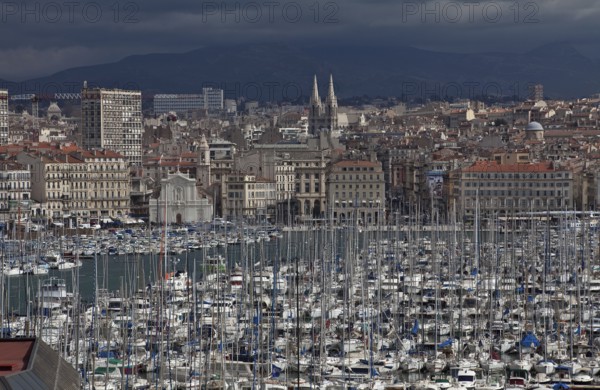View from the south-west with St-Ferrol on the left and St-Vincent-de-Paul at the back on the