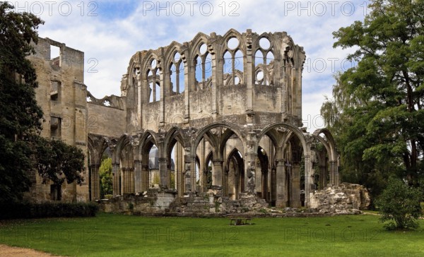 Cistercian abbey mid 13th century, church ruins, choir from south-east, St., Sankt, Saint