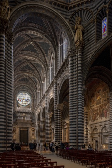 Siena, Duomo Santa Maria, interior, view to the west