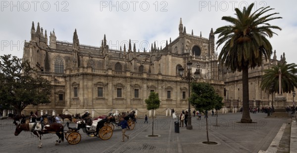 Seville, Cathedral. View from south-south-west Seville, Cathedral Seville, Cathedral, St., Saint,