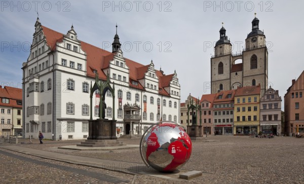 Town hall 16th century by Sebastian Krüger, town church 14th-16th century, in front