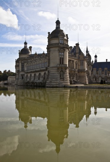 France Chantilly Castle 65808 Large castle View from north-west 1875-81 built by HonorŽ Daumet
