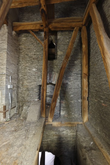 Northern choir flanking tower, roof truss of St. Church, St. Church, St., St., Saint