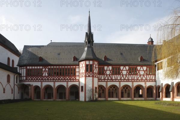 Cloister, view of the west wing, St., Sankt, Saint