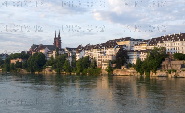 Basel, Minster (Basler Münster), view from north-east over the Rhine