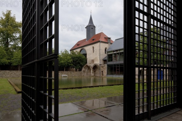 View from the Christuspavillon to the north-east towards the monastery church, St., Sankt, Saint