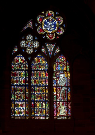 Strasbourg Cathedral, Cathédrale Notre-Dame de Strasbourg, south aisle, 1st window from the west,