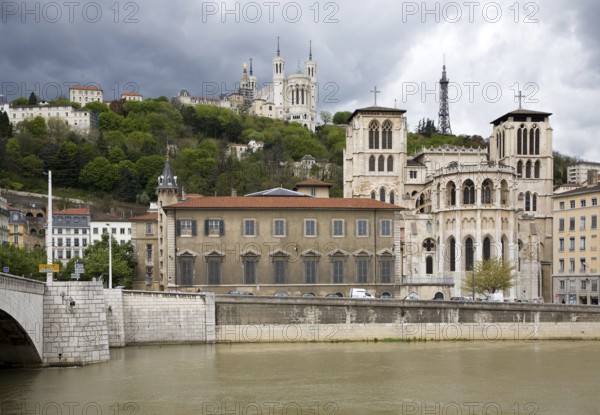 Above the Basilica of Notre-Dame de Fourvière, St., Saint, Saint