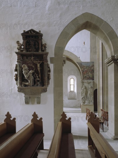 Schweinfurt, St. Johannis, on the left the tomb of Wolff von Steinau around 1585, on the right the