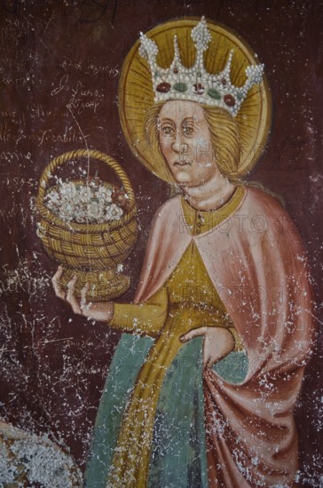 Italy S-Tyrol Tisens cemetery chapel vault painting
