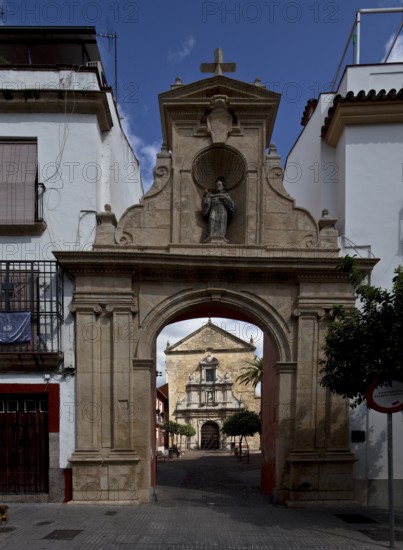 Cordoba, Franciscan church. Street portal with view of the west façade of the church, St., Sankt,