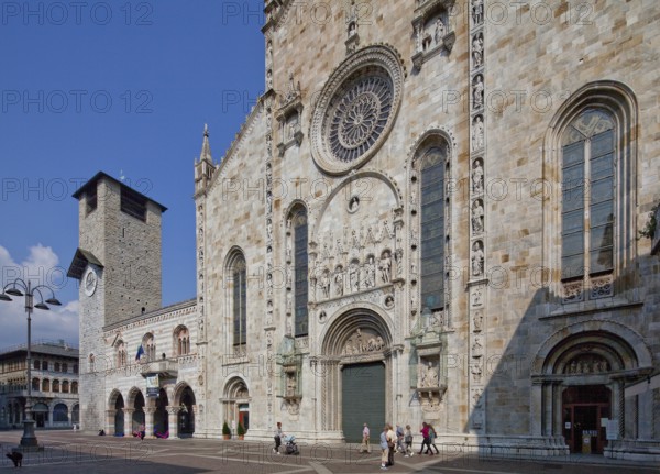 Italy Como Cathedral Started in 1396 Construction continued into the 16th century left Town Hall