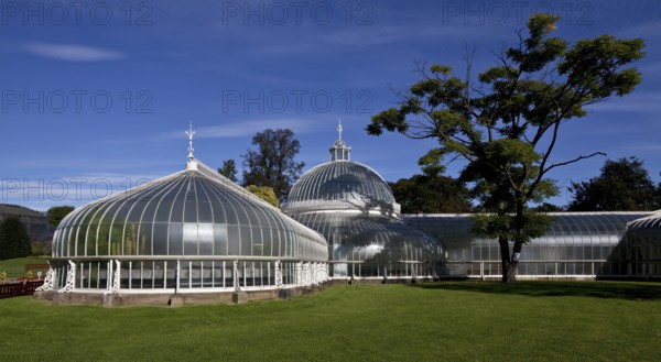 Glasgow Botanic Garden, KIBBLE PALACE greenhouse ensemble built on Loch Long in 1863 and moved to