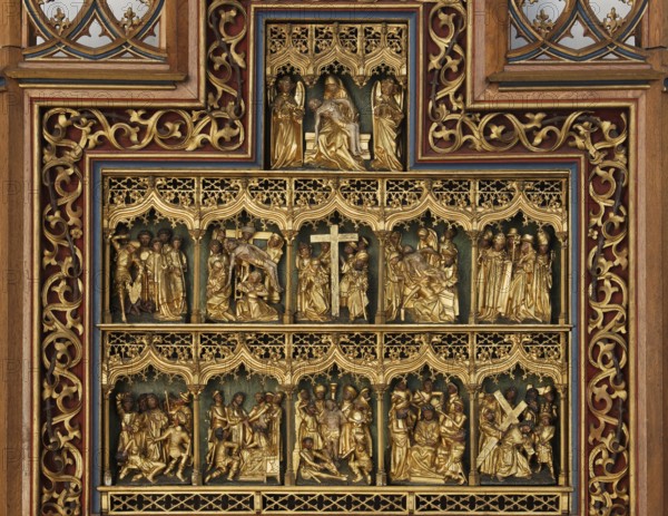 Parish church of St Mary's Assumption (completed 1505), right side altar, St, Sankt, Saint