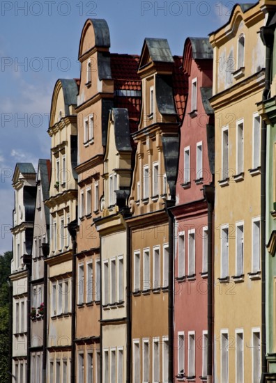 Arbour houses on the north-east side of the market square, view from the south-east, reconstruction