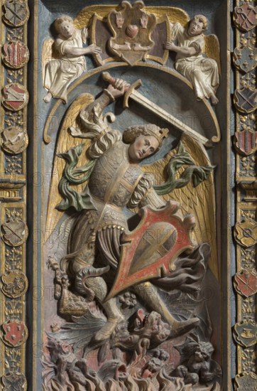 Brauweiler near Pulheim, St Nicholas' Abbey Church, north aisle, St Michael's Altar from 1561,