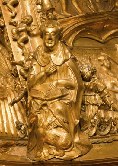 Machabean shrine (around 1520-1527) in the south transept, detail, St., Saint, Saint