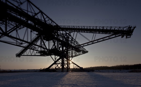 Overburden conveyor bridge F 60, length 502m, height 75m, built 1989-1991, today a visitor mine,