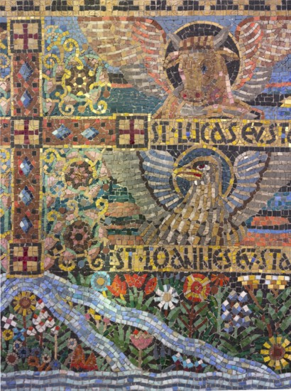Built between 1889 and 1891, mosaics behind the tabernacle, St., Sankt, Saint