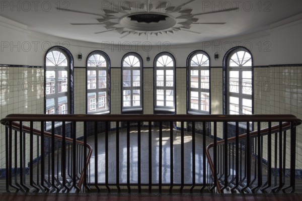 Hamburg Kontorhaus CHILEHAUS, built 1922-24 by Fritz Höger, staircase on the top floor