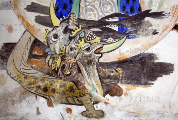 Frescoes by Peter Hecker, Demons, St., Saint, Saint