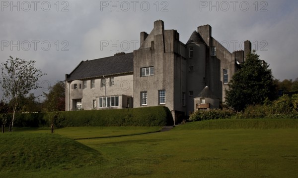 Built in 1903 by Charles Rennie Mackintosh for Walter Blackie, view from south-east