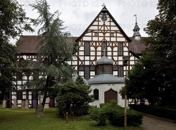 Protestant Church of Peace, partial view from the south, built 1656-57, largest half-timbered