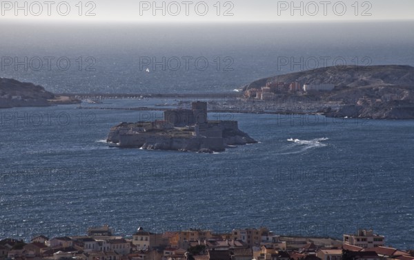 Marseille, view from the Basilique Notre-Dame-de-la-Garde to the Frioul Islands
