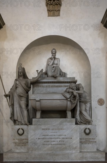 Florence, Firenze, Santa Croce, Cenotaph for Dante Alighieri, died 1321