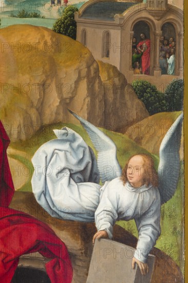 Passion altar from the Greveraden Chapel of the cathedral by Hans Memling, Bruges 1491, Angel, St.,