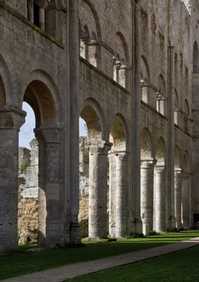 Begun in 1040, destroyed from 1562, southern nave wall from the north-east, St., Sankt, Saint
