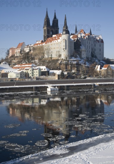 Cathedral and Albrechtsburg Castle from South-East, St., Sankt, Saint