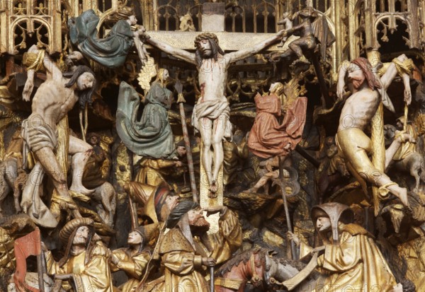 Altar with miraculous image from Mariawald Abbey, The risen Christ in the underworld with sinners