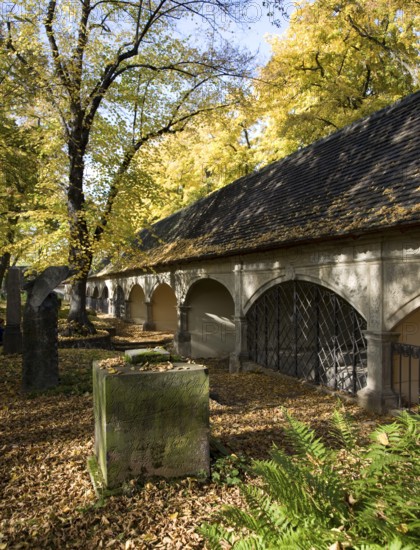 Crypt with candle arches in autumn