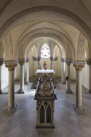 Built by Ernst Zwirner, crypt with sarcophagus from the 14th century, tomb of St Apollinaris