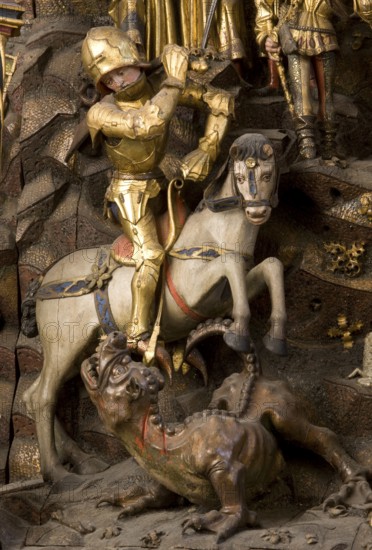 St George's Altar, Master Arnt of Kalkar (Arnt of Zwolle 1484), George's battle with the dragon,