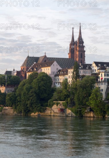 Basel, Minster (Basler Münster), view from north-east over the Rhine