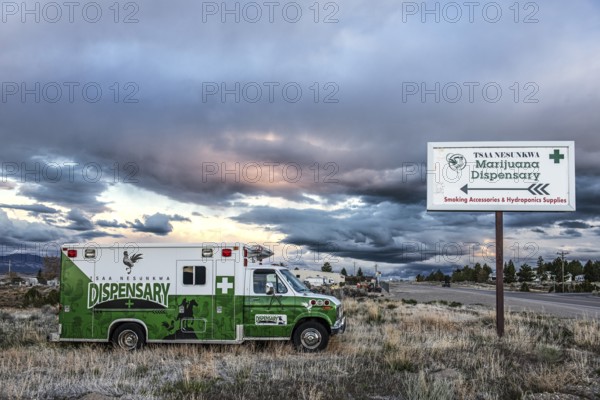 First Nations cannabis shop in Ely, Nevada, USA, North America