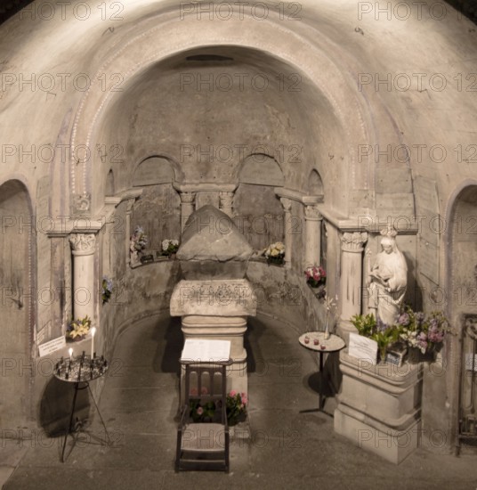 Crypt with tomb of St Radegonde, St, Saint, Saint